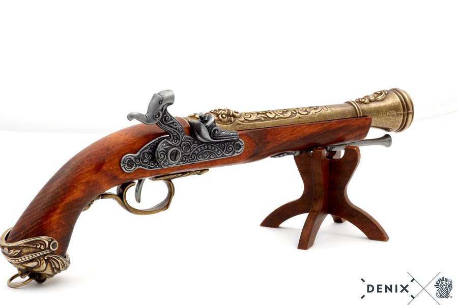 Imagen de PISTOLA DE PERCUSIÓN PIRATA, ITALIA S.XVIII 1104/L parte de nuestra colección en Espadas y más, sitio oficial.