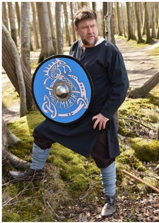 Escudo vikingo con motivo Fenrir, pintado a mano, 61 cm 1116003700
