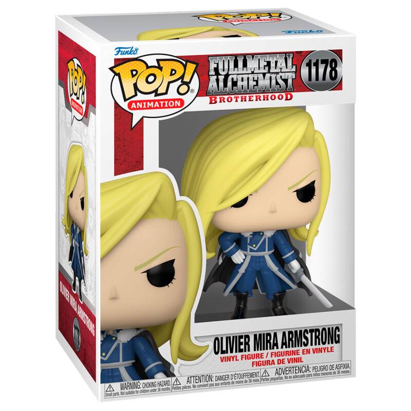 Imagen de Figura Pop Full Metal Alchemist Olivier Mira Armstrong parte de nuestra colección en Espadas y más, sitio oficial.