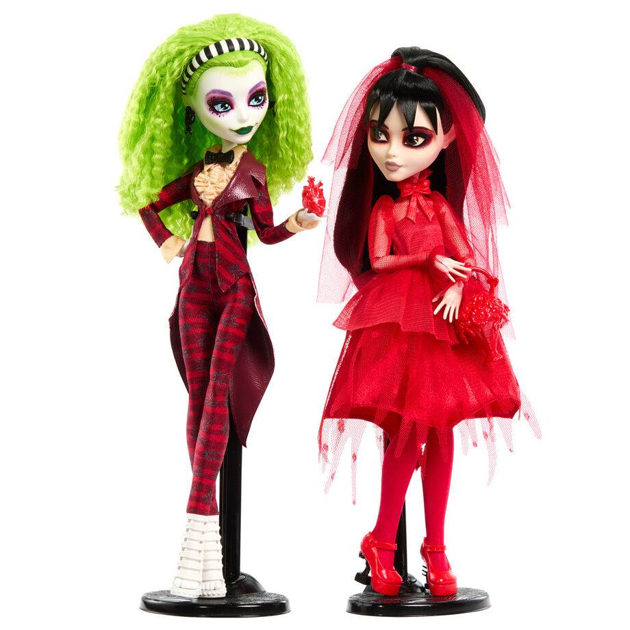 Imagen de Set 2 Muñecas Beetlejuice Bitelchus Monster High Skullector parte de nuestra colección en Espadas y más, sitio oficial.