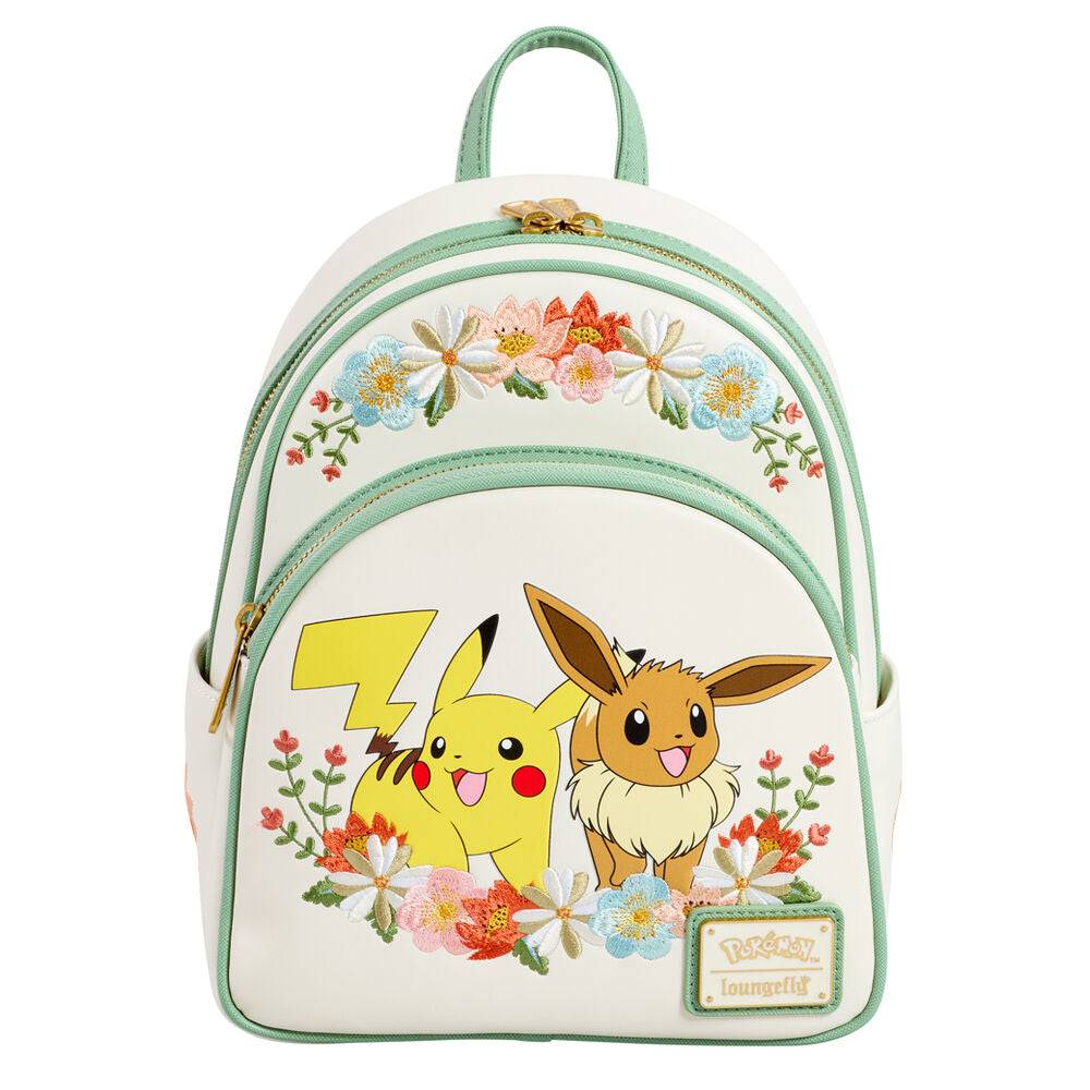 Imagen de Mochila Pikachu & Eevee Floral Pokemon Loungefly parte de nuestra colección en Espadas y más, sitio oficial.