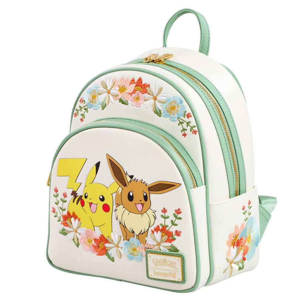 Imagen de Mochila Pikachu & Eevee Floral Pokemon Loungefly parte de nuestra colección en Espadas y más, sitio oficial.