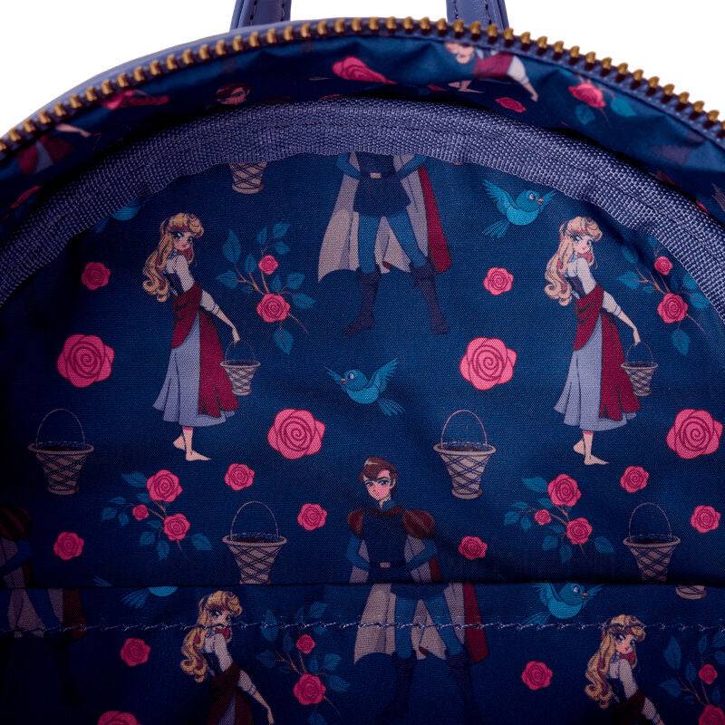 Imagen de Mochila Aurora & Principe La Bella Durmiente Disney Loungefly 26Cm parte de nuestra colección en Espadas y más, sitio oficial.