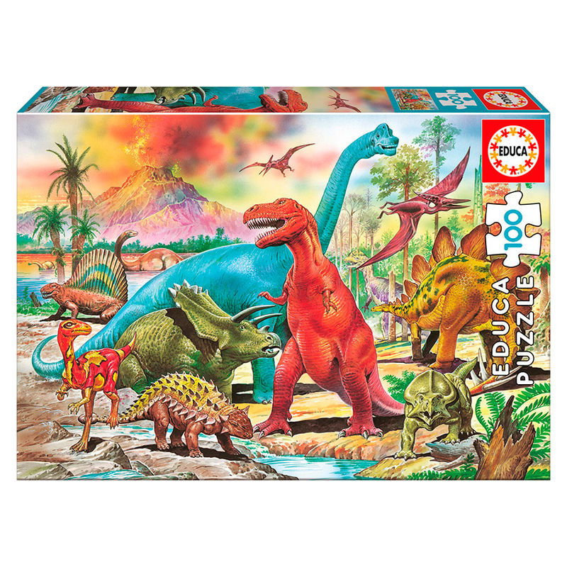 Imagen de Puzzle Dinosaurios 100Pzs parte de nuestra colección en Espadas y más, sitio oficial.