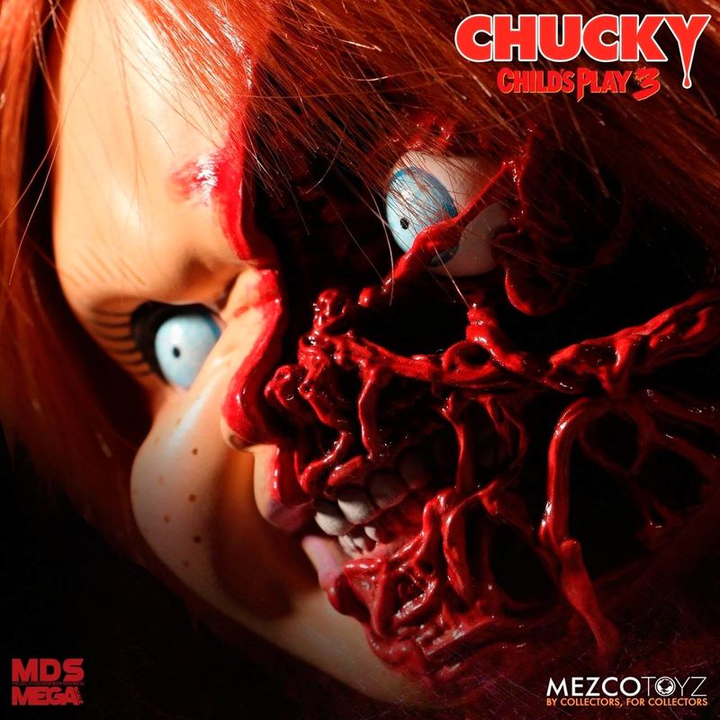 Imagen 4 - Figura Chucky El Muñeco Diabolico 3 Cara Pizza Parlante 38Cm Ingles