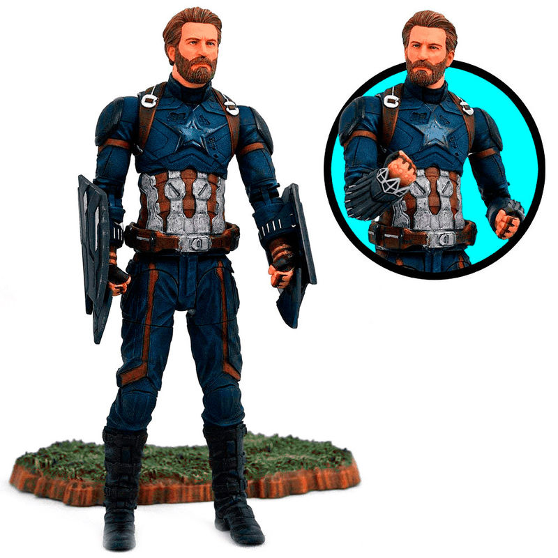 Imagen 1 - Figura Articulada Capitan America Vengadores Avengers Marvel 18Cm