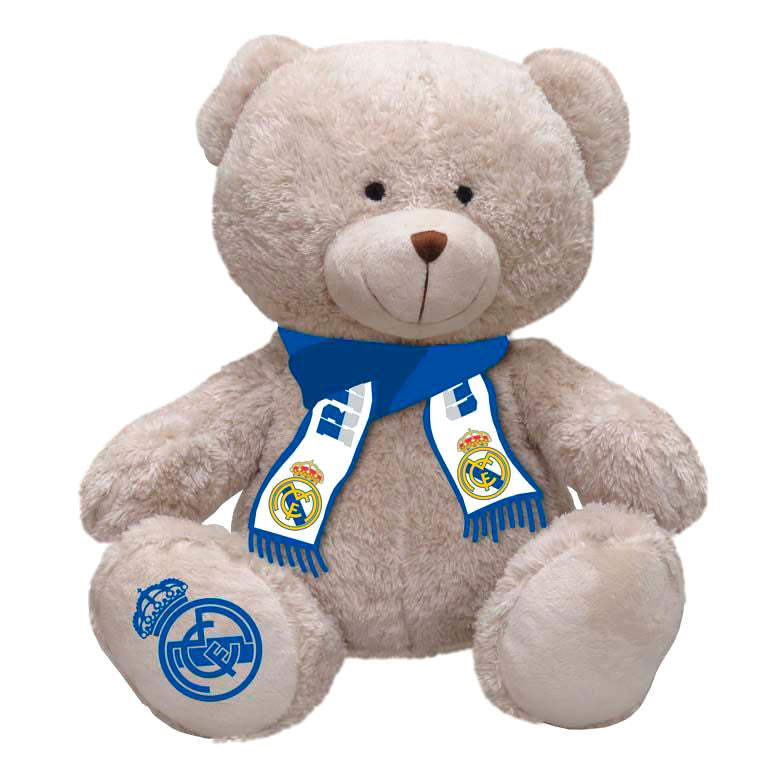 Imagen 1 - Peluche Osito Bufanda Real Madrid 35Cm