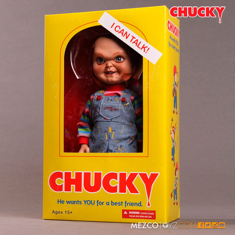 Imagen de Muñeco Chucky El Muñeco Diabolico Sonido 38Cm parte de nuestra colección en Espadas y más, sitio oficial.