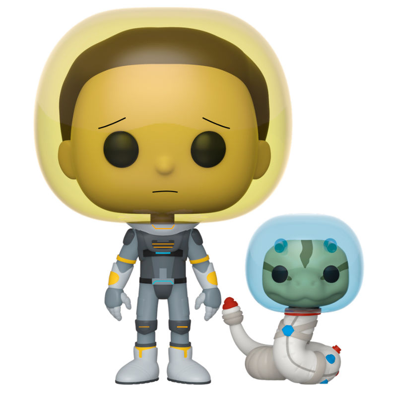Imagen de Figura Pop Rick & Morty Space Suit Morty With Snake parte de nuestra colección en Espadas y más, sitio oficial.