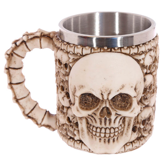 Imagen de Taza Calavera Y Cabezas De Calaveras parte de nuestra colección en Espadas y más, sitio oficial.