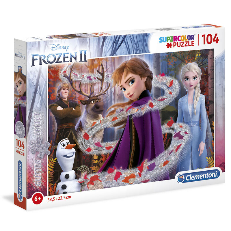 Imagen de Puzzle Glitter Effect Frozen 2 Disney 104Pzs parte de nuestra colección en Espadas y más, sitio oficial.