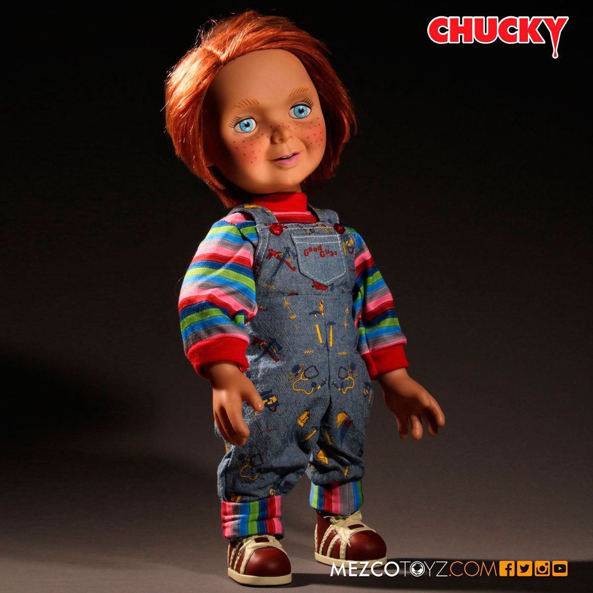 Imagen de Figura Articulada Parlante Muñeco Diabolico Chucky 38Cm parte de nuestra colección en Espadas y más, sitio oficial.