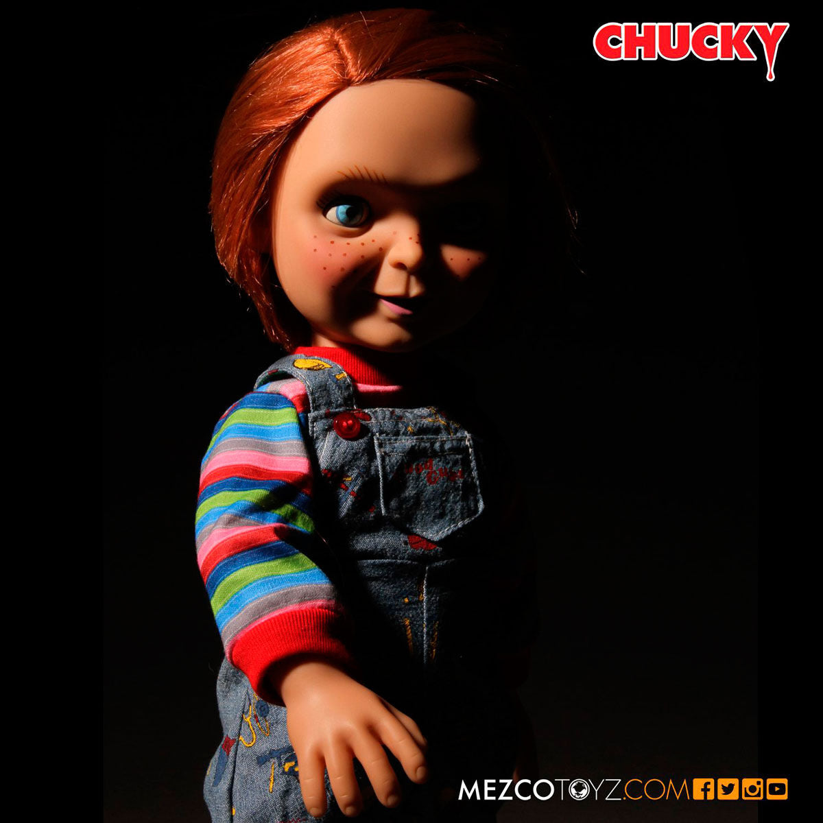 Imagen de Figura Articulada Parlante Muñeco Diabolico Chucky 38Cm parte de nuestra colección en Espadas y más, sitio oficial.