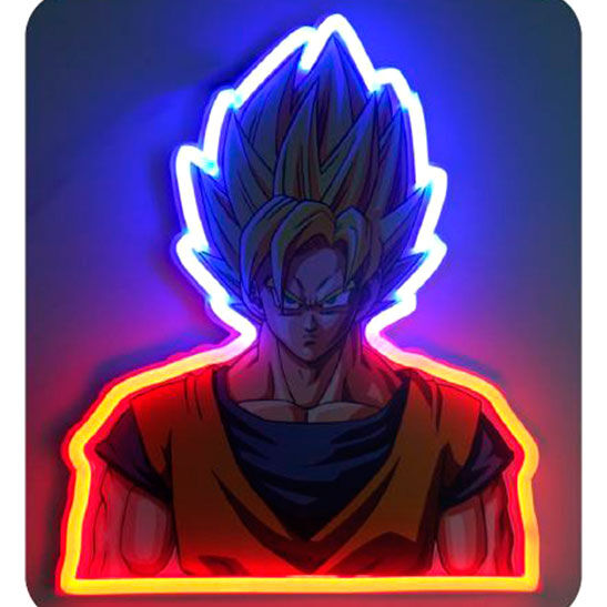 Imagen 1 - Lampara Mural Neon Goku Dragon Ball Z