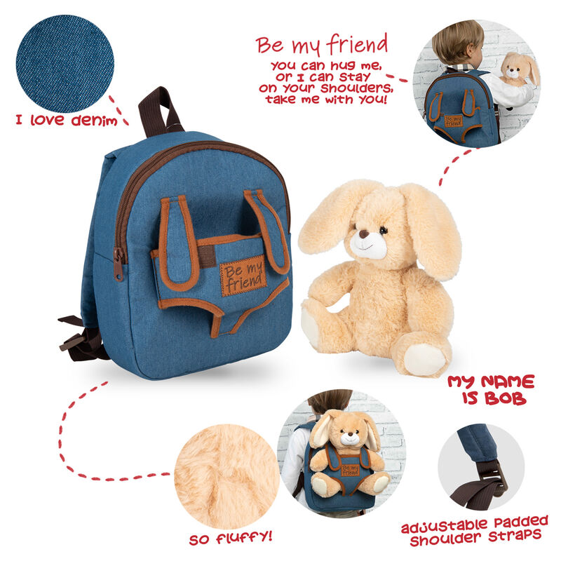 Imagen 3 - Mochila + Peluche Conejo Bob 26Cm