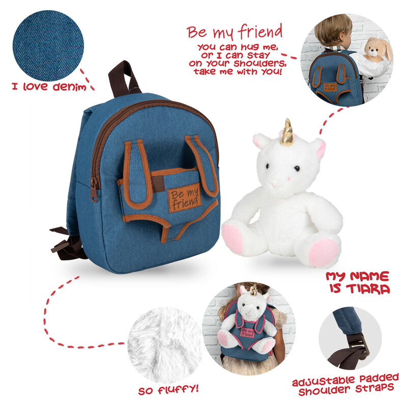 Imagen 4 - Mochila + Peluche Unicornio Tiara 26Cm