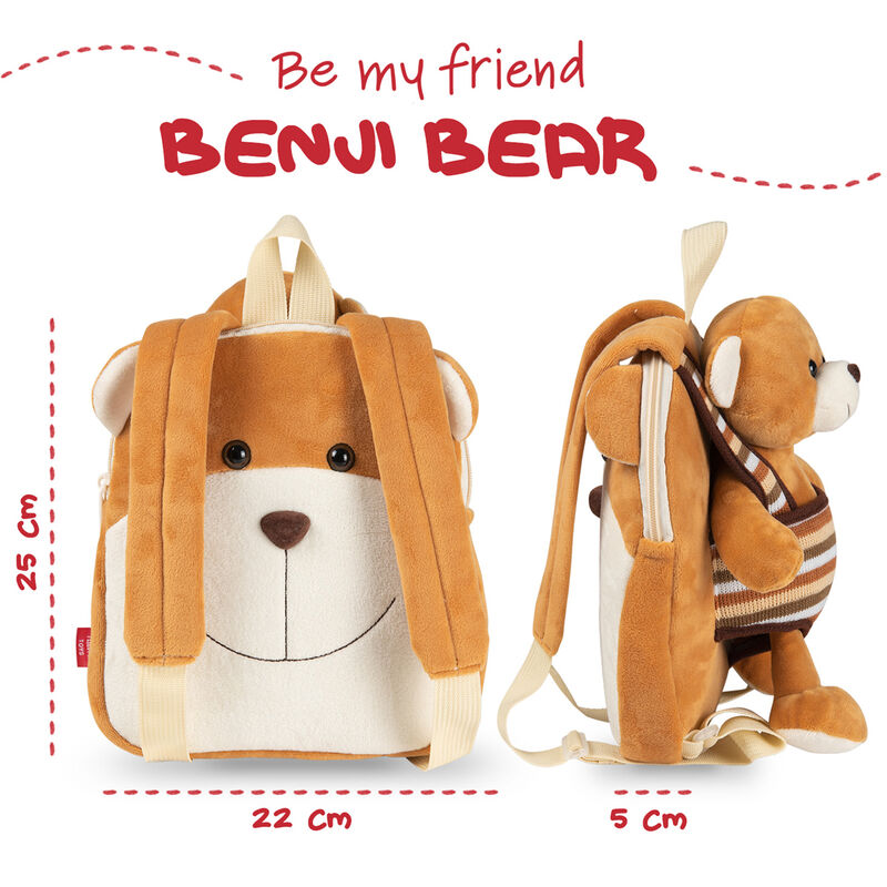 Imagen 5 - Mochila Reversible + Peluche Oso Benji 25Cm