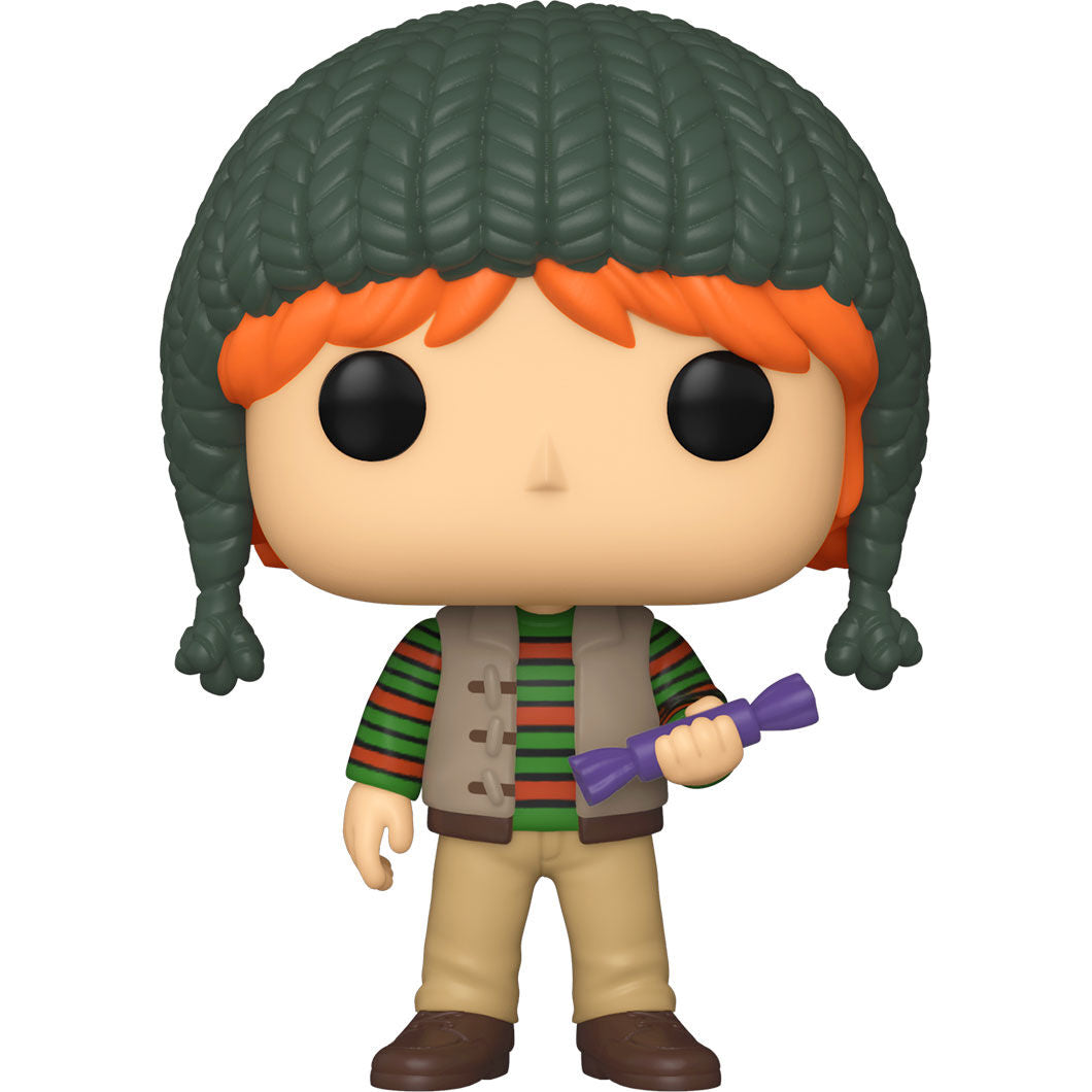 Imagen de Figura Pop Harry Potter Holiday Ron Weasley parte de nuestra colección en Espadas y más, sitio oficial.