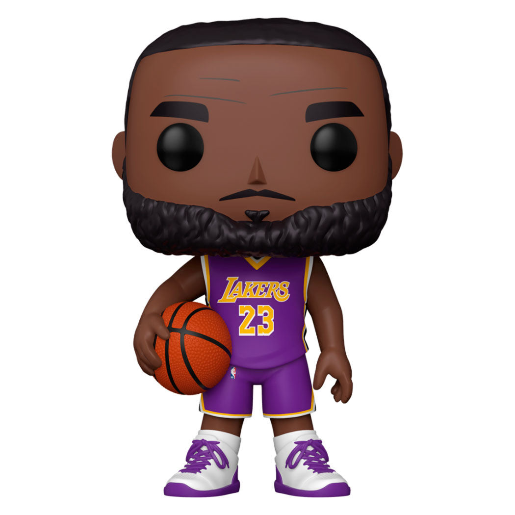 Imagen 1 - Figura Pop Nba Lakers Lebron James Purple Jersey 25Cm