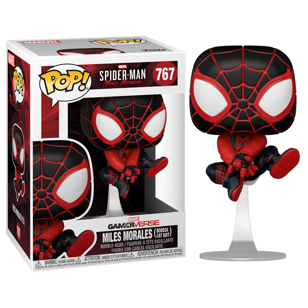 Imagen 1 - Figura Pop Marvel Spiderman Miles Morales Bodega Cat Suit