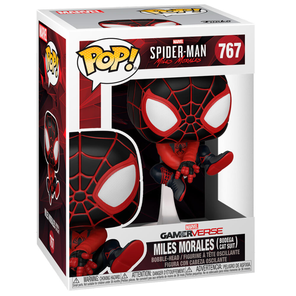 Imagen 3 - Figura Pop Marvel Spiderman Miles Morales Bodega Cat Suit