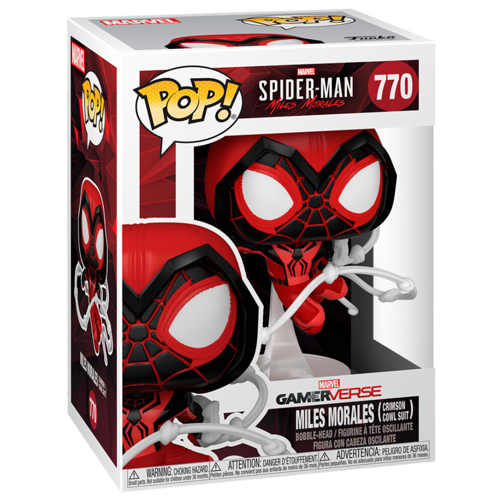 Imagen 2 - Figura Pop Marvel Spiderman Miles Morales Crimson Cowl Suit