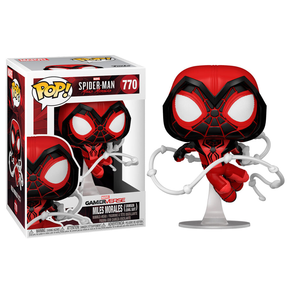 Imagen 1 - Figura Pop Marvel Spiderman Miles Morales Crimson Cowl Suit