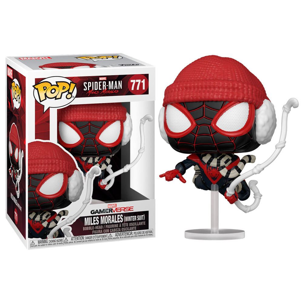 Imagen 1 - Figura Pop Marvel Spiderman Miles Morales Winter Suit