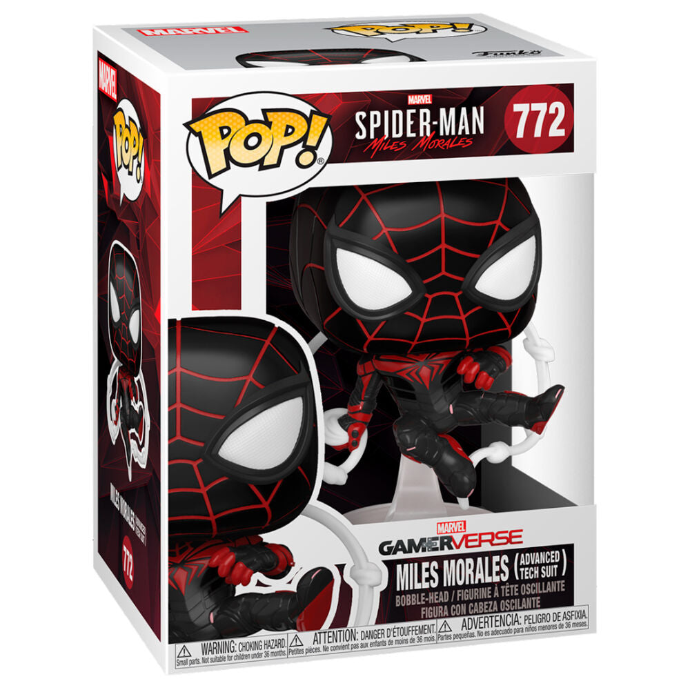 Imagen de Figura Pop Marvel Spiderman Miles Morales Advanced Tech Suit parte de nuestra colección en Espadas y más, sitio oficial.