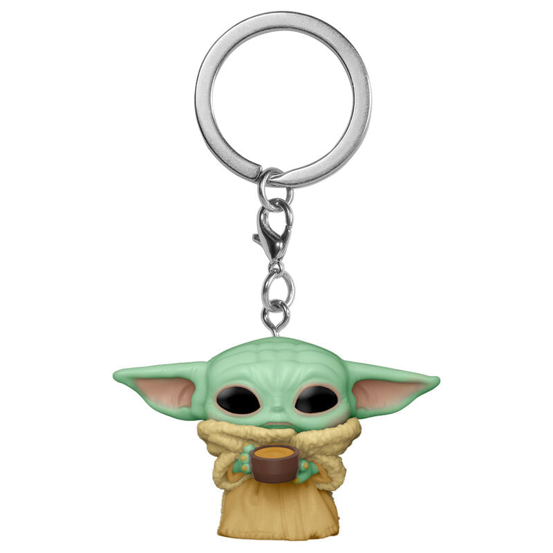 Imagen 1 - Llavero Pocket Pop Star Wars The Mandalorian Yoda The Child With Cup