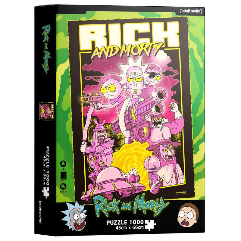Imagen 2 - Puzzle Retro Poster Rick And Morty 1000Pzs
