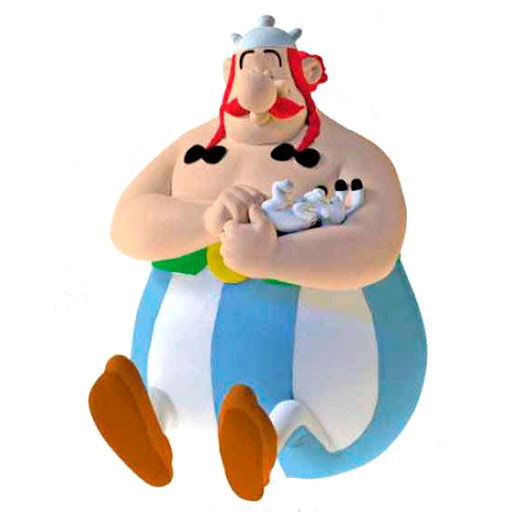 Imagen 1 - Figura Hucha Obelix Sentado Asterix El Galo 17Cm