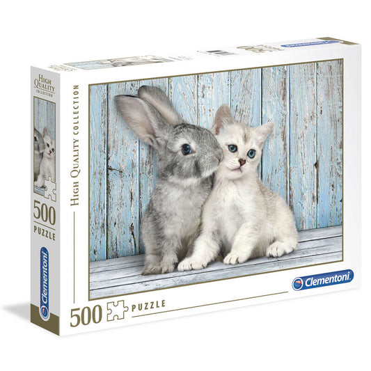 Imagen 2 - Puzzle Gato Y Conejo 500Pzs