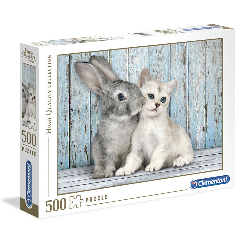 Imagen 2 - Puzzle Gato Y Conejo 500Pzs