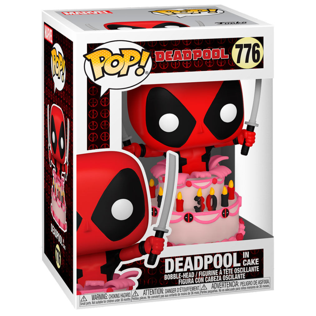 Imagen de Figura Pop Marvel Deadpool 30Th Deadpool In Cake parte de nuestra colección en Espadas y más, sitio oficial.