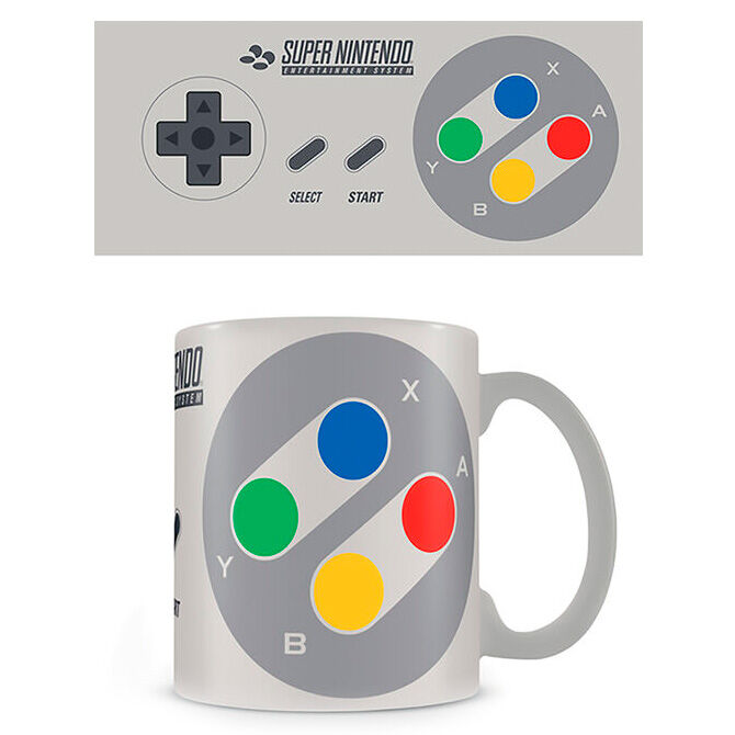 Imagen de Taza Mando Snes Nintendo parte de nuestra colección en Espadas y más, sitio oficial.