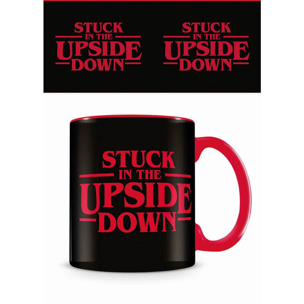 Imagen de Taza Stuck In The Upside Down Stranger Things parte de nuestra colección en Espadas y más, sitio oficial.