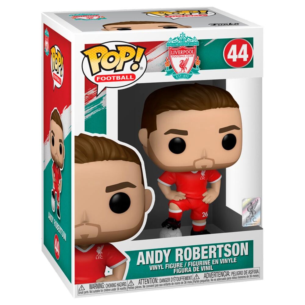 Imagen de Figura Pop Liverpool Andy Robertson parte de nuestra colección en Espadas y más, sitio oficial.