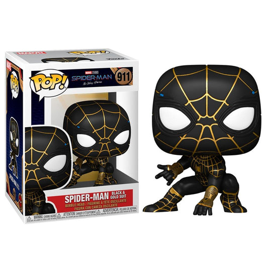 Imagen de Figura POP Marvel Spiderman No Way Home Spiderman Black & Gold Suit Facilitada por Espadas y más