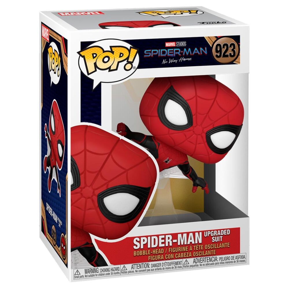Imagen de Figura Pop Marvel Spiderman No Way Home Spiderman Upgraded Suit parte de nuestra colección en Espadas y más, sitio oficial.