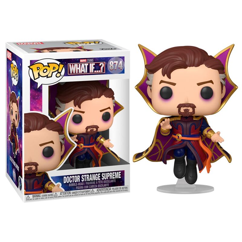 Imagen de Figura Pop Marvel What If Doctor Strange Supreme parte de nuestra colección en Espadas y más, sitio oficial.