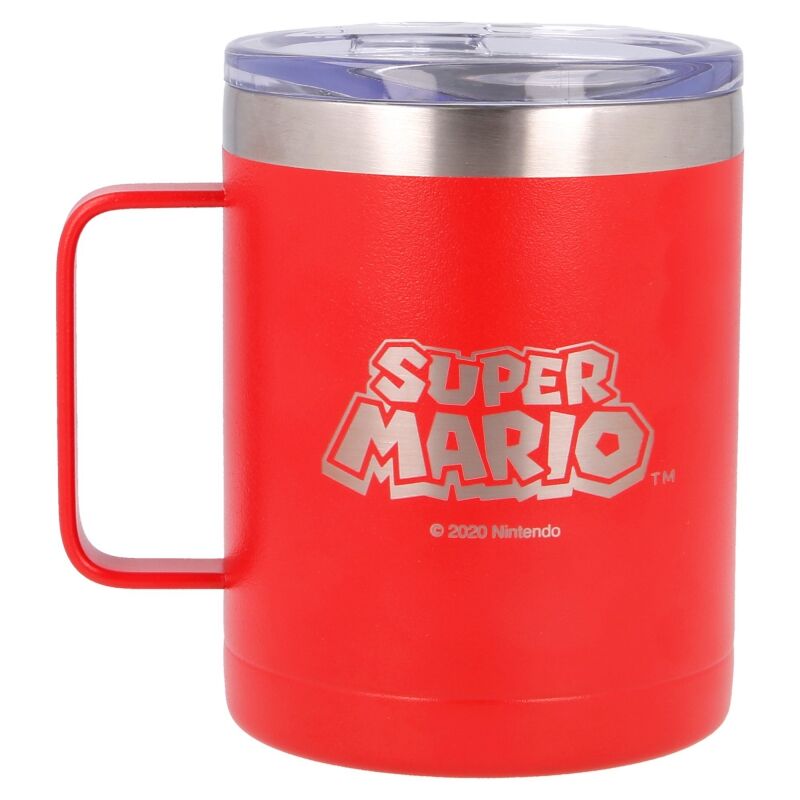 Imagen de Taza Termo Acero Inoxidable Super Mario Bros Nintendo 380Ml parte de nuestra colección en Espadas y más, sitio oficial.