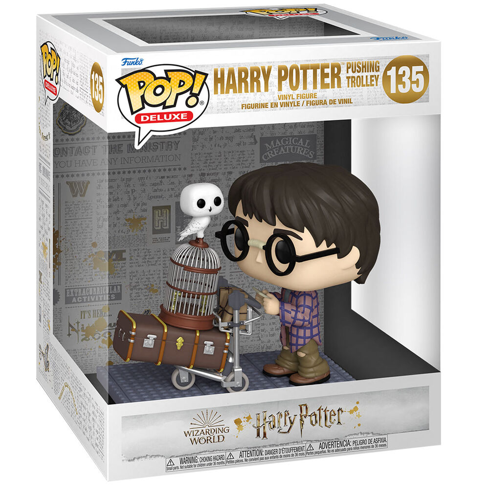 Imagen de Figura Pop Harry Potter Anniversary Harry Pushing Trolley parte de nuestra colección en Espadas y más, sitio oficial.