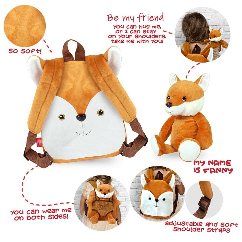 Imagen 2 - Mochila + Peluche Zorro 26Cm
