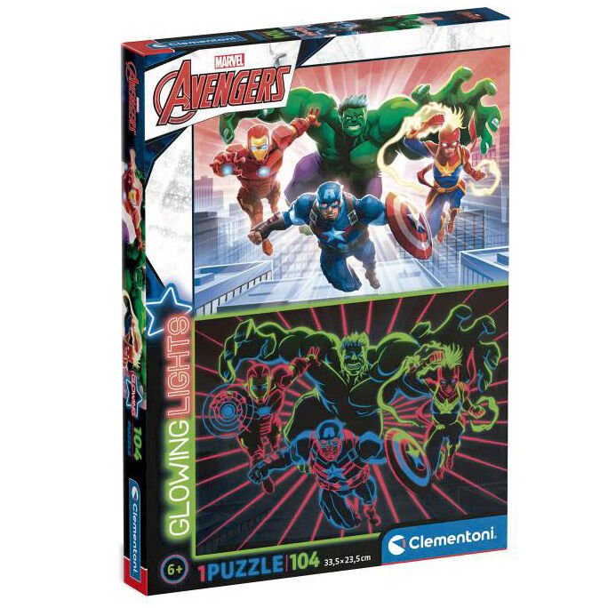 Imagen 1 - Puzzle Glowing Los Vengadores Avengers Marvel 104Pzs