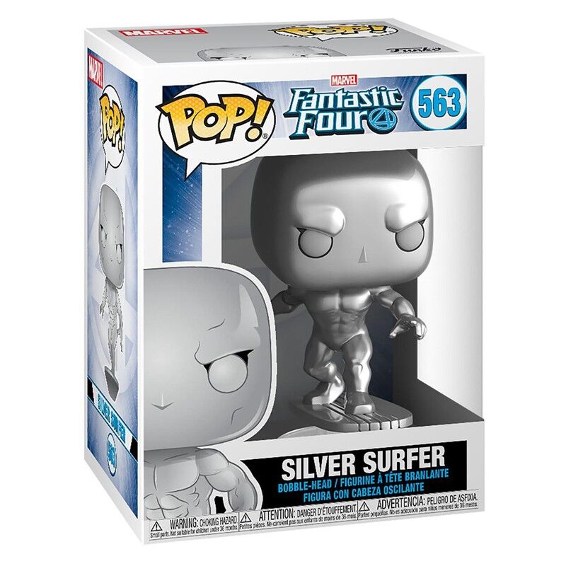 Imagen de Figura Pop Marvel Los 4 Fantasticos Silver Surfer parte de nuestra colección en Espadas y más, sitio oficial.