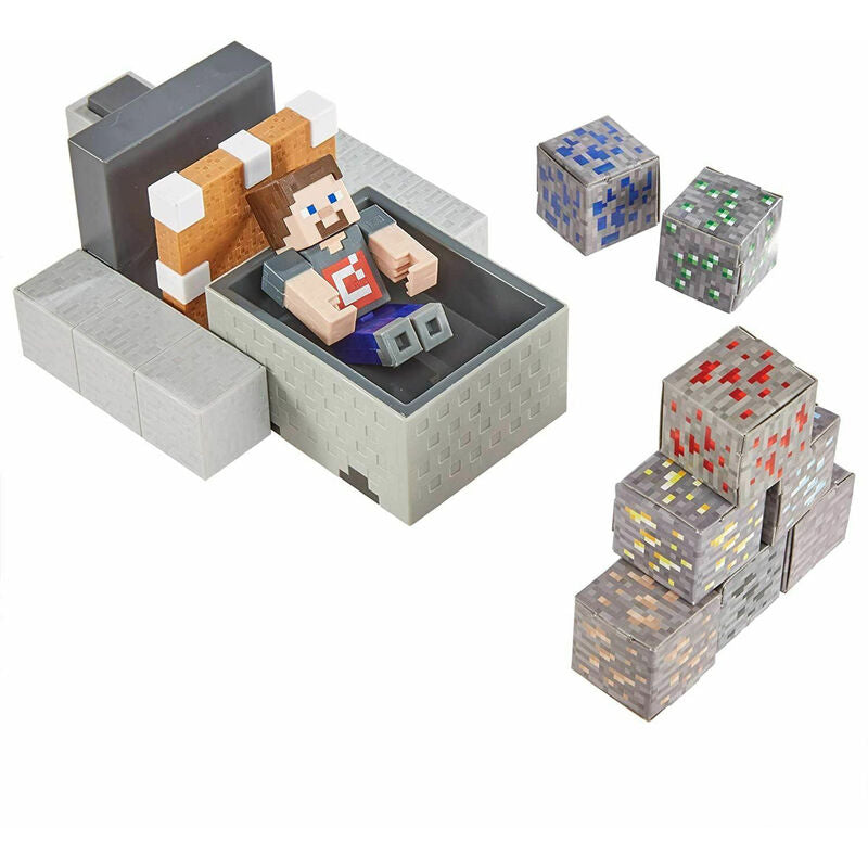 Imagen de Figura Steve Vagoneta Explosiva Minecraft parte de nuestra colección en Espadas y más, sitio oficial.
