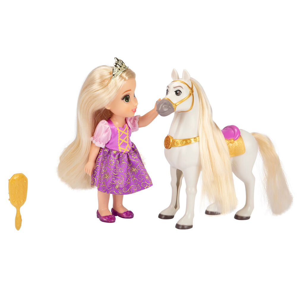 Imagen de Muñeca Rapunzel + Maximus Enredados Disney 15Cm parte de nuestra colección en Espadas y más, sitio oficial.