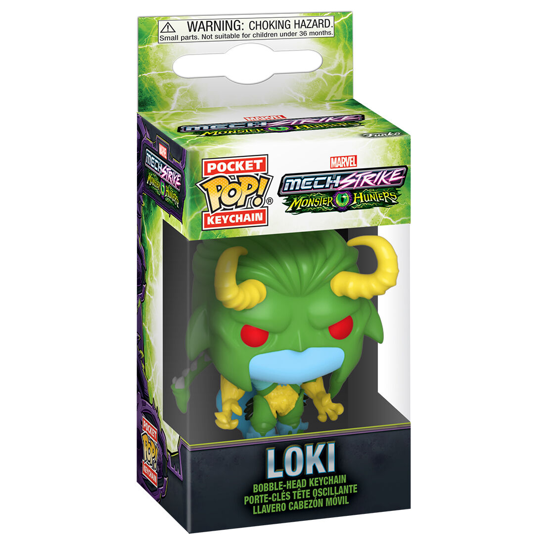Imagen de Llavero Pocket Pop Marvel Monster Hunters Loki parte de nuestra colección en Espadas y más, sitio oficial.