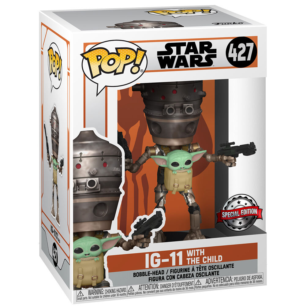 Imagen 4 - Set Figura Pop & Tee Star Wars Ig-11 With The Child Exclusive M